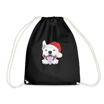 Bull Terrier Joyeux Noël - Sac de sport léger - noir - Devant