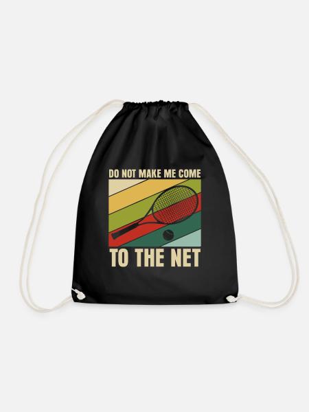 Tennis Retro Tennis Balls Tennis Player - Drawstring Bag - black