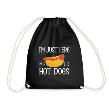 Hotdog Food Lover Hotdogs Essen Hotdog Verkäufer - Turnbeutel - Schwarz - Vorne