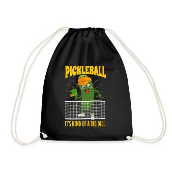 Pickleball - Drawstring Bag - black - Front