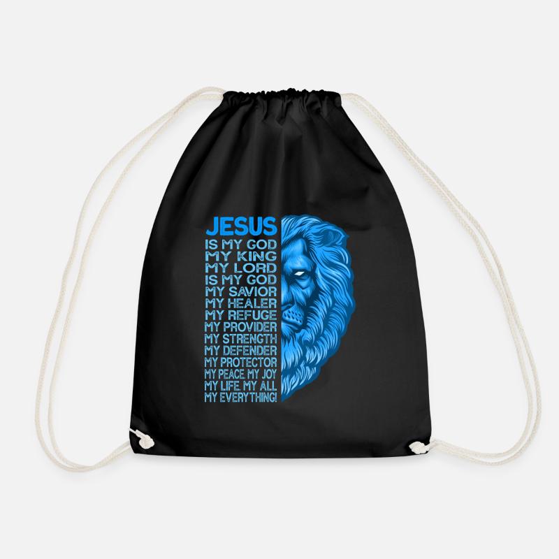 God Bible Jeremiah Christianity religion - Drawstring Bag - black