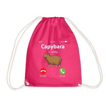 capybara - Turnbeutel - Fuchsia - Vorne