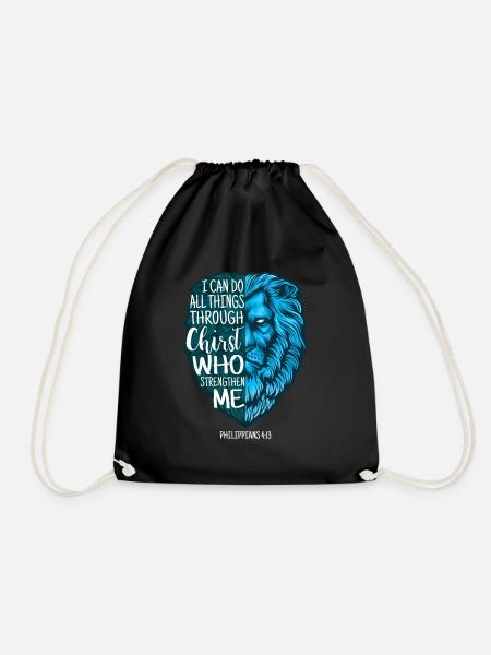 God Bible Jeremiah religion christians - Drawstring Bag - black