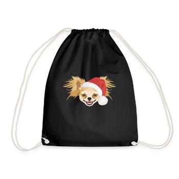 Chihuahua Joyeux Noël - Sac de sport léger - noir - Devant