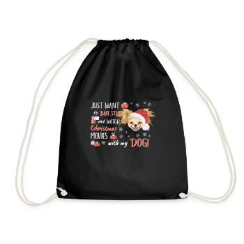 Chihuahua Joyeux Noël - Sac de sport léger - noir - Devant