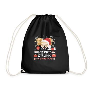 Chihuahua Christmas Market - Drawstring Bag - black - Front