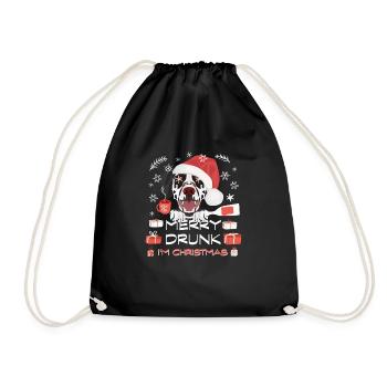 Dalmatian Christmas Market - Drawstring Bag - black - Front