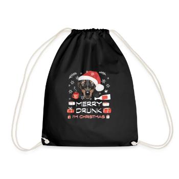 Marché de Noël du teckel - Sac de sport léger - noir - Devant