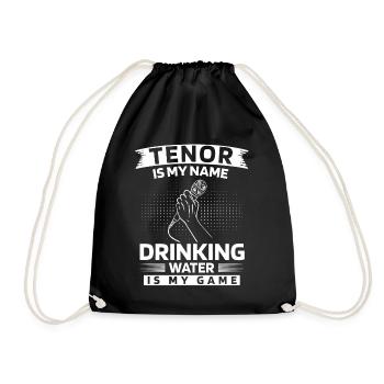 Opera singer, voice, opera - Drawstring Bag - black - Front