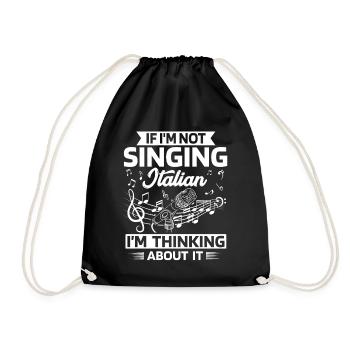 Opera singer, voice, opera - Drawstring Bag - black - Front