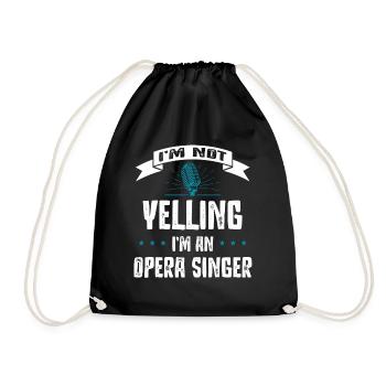 Opera singer, voice, opera - Drawstring Bag - black - Front