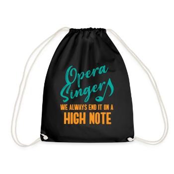 Opera singer, voice, opera - Drawstring Bag - black - Front
