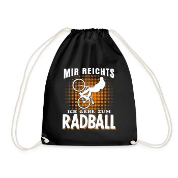 Radball Mir reichts Radballer - Turnbeutel - Schwarz - Vorne