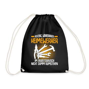 Heimwerker DIY Heimwerken - Turnbeutel - Schwarz - Vorne
