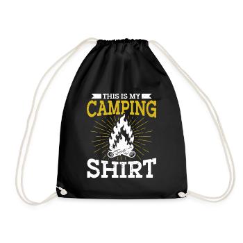Camping Gift Drôle de dicton pour les campeurs - Sac de sport léger - noir - Devant