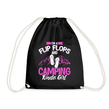 Camping Gift Drôle de dicton pour les campeurs - Sac de sport léger - noir - Devant
