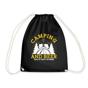 Camping Gift Drôle de dicton pour les campeurs - Sac de sport léger - noir - Devant