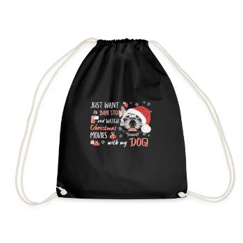 Français Bulldog Joyeux Noël - Sac de sport léger - noir - Devant