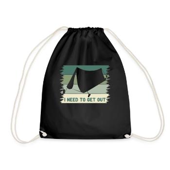 Camping Camping Tente de camping en plein air - Sac de sport léger - noir - Devant