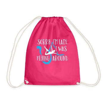 Air winner. Air silk - Drawstring Bag - fuchsia - Front