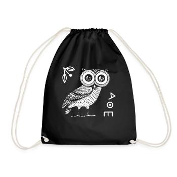 Hibou d’Athéna, mythologie grecque - Sac de sport léger - noir - Devant