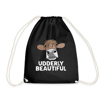 Cow Farmer Farm Cows - Drawstring Bag - black - Front