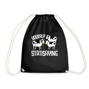 Cow Calf Farmer Farmer Cows - Drawstring Bag - black - Front