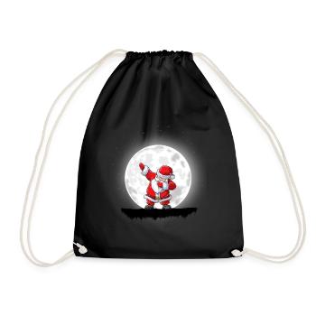 Weihnachten Mädchen Jungen Dabbing Santa Xmas - Turnbeutel - Schwarz - Vorne