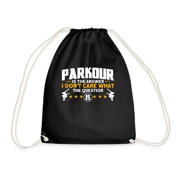 Parkour Cadeau Freerunning Parkour Runner - Sac de sport léger - noir - Devant
