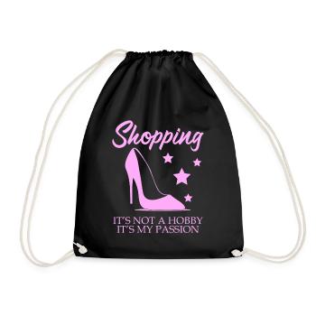 Shopping Shoes High Heels - Drawstring Bag - black - Front