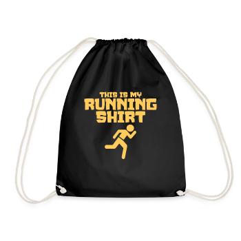 Laufen Jogging Marathon Läufer Rennen - Turnbeutel - Schwarz - Vorne