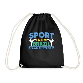 Capoeira Cadeau Brésil Arts Martiaux Capoeira - Sac de sport léger - noir - Devant