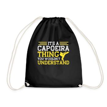 Capoeira Gift Brazil Martial Arts Capoeira - Drawstring Bag - black - Front
