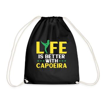 Capoeira Gift Brazil Martial Arts Capoeira - Drawstring Bag - black - Front