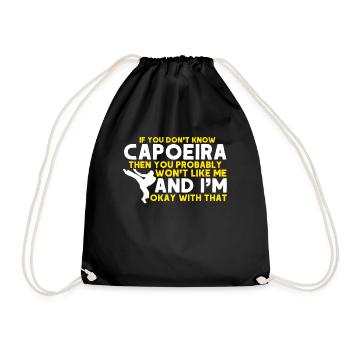 Capoeira Gift Brazil Martial Arts Capoeira - Drawstring Bag - black - Front