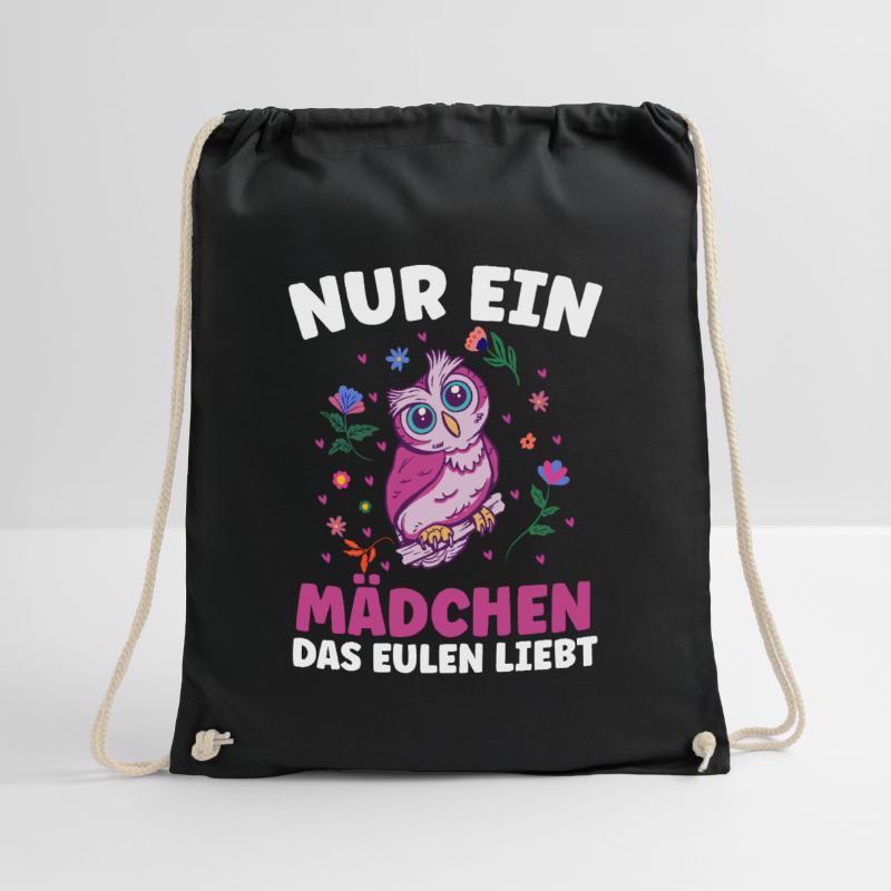 nur ein mädchen das Eulen liebt Mädchen Eule Turnbeutel