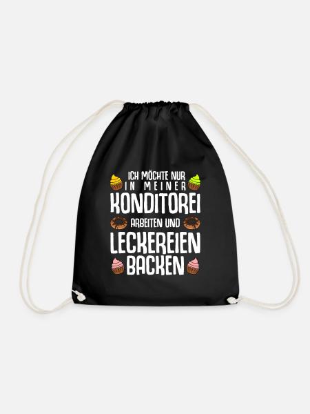 Konditor Süßgebäck Backen Konditorei - Turnbeutel - Schwarz