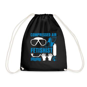 Diving Diver Goggles - Drawstring Bag - black - Front