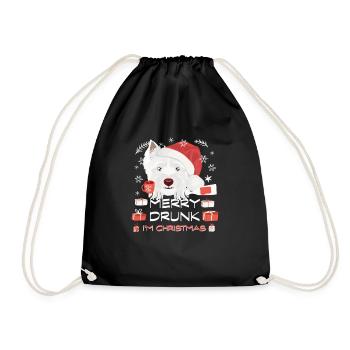 Marché de Noël West Highland Terrier - Sac de sport léger - noir - Devant