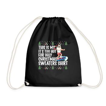 Père Noël Cadeau de Noël - Sac de sport léger - noir - Devant
