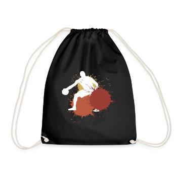 Basketball Spots Basketteur Joueur de basket-ball - Sac de sport léger - noir - Devant
