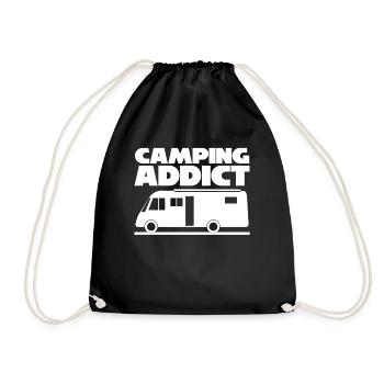 Motorhome Motorhome Camping Camper - Drawstring Bag - black - Front