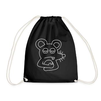 Rat souris souris rat - Sac de sport léger - noir - Devant