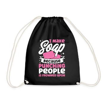 Soap Making Gift Homemade Soap Maker - Drawstring Bag - black - Front