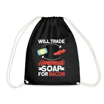 Soap Making Gift Homemade Soap Maker - Drawstring Bag - black - Front