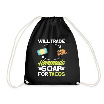 Soap Making Gift Homemade Soap Maker - Drawstring Bag - black - Front