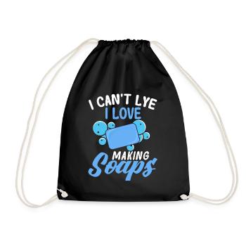Soap Making Gift Homemade Soap Maker - Drawstring Bag - black - Front