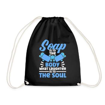 Soap Making Gift Homemade Soap Maker - Drawstring Bag - black - Front
