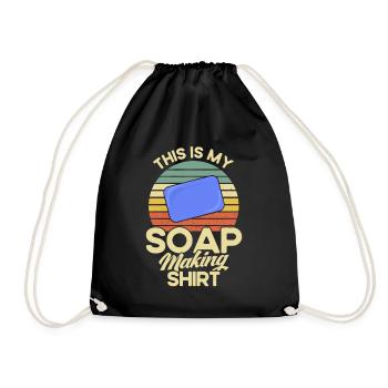 Soap Making Gift Homemade Soap Maker - Drawstring Bag - black - Front