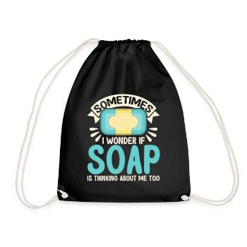 Soap Making Gift Homemade Soap Maker - Drawstring Bag - black - Front